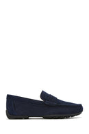 Geox Men's Navy Blue Kosmopolis + Grip Suede Leather Casual Loafer | Derimod Geox Men's Navy Blue Kosmopolis + Grip Suede Leather Casual Loafer | Derimod