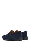 Geox Men's Navy Blue Kosmopolis + Grip Suede Leather Casual Loafer | Derimod Geox Men's Navy Blue Kosmopolis + Grip Suede Leather Casual Loafer | Derimod