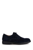 Geox Men's Navy Blue Spherica Ec11 Lace-Up Suede Leather Casual Shoes | Derimod Geox Men's Navy Blue Spherica Ec11 Lace-Up Suede Leather Casual Shoes | Derimod