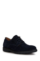 Geox Men's Navy Blue Spherica Ec11 Lace-Up Suede Leather Casual Shoes | Derimod Geox Men's Navy Blue Spherica Ec11 Lace-Up Suede Leather Casual Shoes | Derimod
