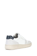 Geox Men's White Lace-Up Leather Sneakers | Derimod Geox Men's White Lace-Up Leather Sneakers | Derimod