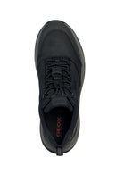 Geox Men's Black Sterrato Lace-Up Leather Sneaker | Derimod Geox Men's Black Sterrato Lace-Up Leather Sneaker | Derimod