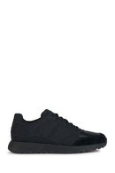 Geox Men's Black Lace-Up Leather Sneakers | Derimod Geox Men's Black Lace-Up Leather Sneakers | Derimod