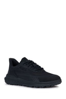 Geox Men's Black Pg1x Abx Lace-Up Leather Sneaker | Derimod Geox Men's Black Pg1x Abx Lace-Up Leather Sneaker | Derimod