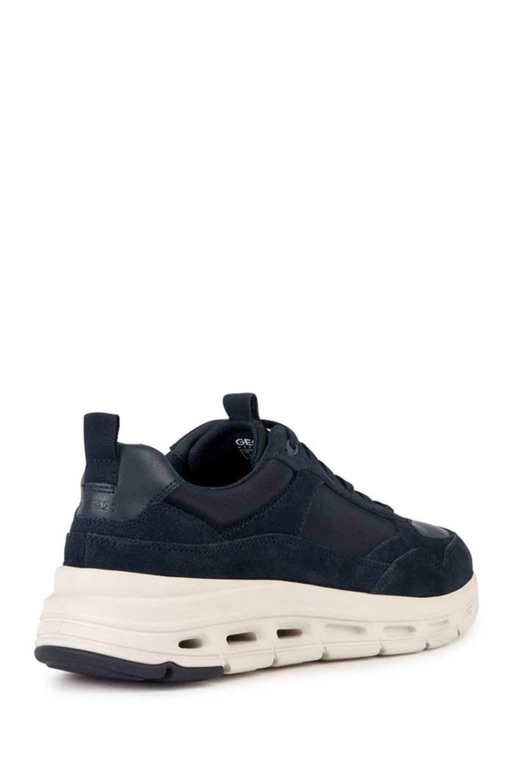 Geox Erkek Lacivert Hoverstream Bağcıklı Deri Sneaker