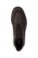 Geox Men's Brown Spherica Zippered Leather Boots | Derimod Geox Men's Brown Spherica Zippered Leather Boots | Derimod