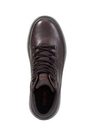 Geox Men's Brown Granito Leather Boots | Derimod Geox Men's Brown Granito Leather Boots | Derimod