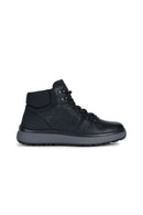 Geox Men's Black Granito Lace-Up Leather Boots | Derimod Geox Men's Black Granito Lace-Up Leather Boots | Derimod