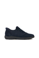 Geox Men's Navy Blue Nebula 2.0 Lace-up Leather Sneaker | Derimod Geox Men's Navy Blue Nebula 2.0 Lace-up Leather Sneaker | Derimod