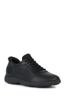 Geox Men's Black Nebula Lace-up Leather Sneaker | Derimod Geox Men's Black Nebula Lace-up Leather Sneaker | Derimod