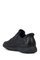 Geox Men's Black Nebula Lace-up Leather Sneaker | Derimod Geox Men's Black Nebula Lace-up Leather Sneaker | Derimod
