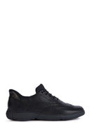Geox Men's Black Nebula Lace-up Leather Sneaker | Derimod Geox Men's Black Nebula Lace-up Leather Sneaker | Derimod