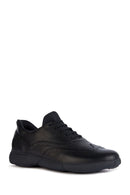 Geox Men's Black Nebula Lace-up Leather Sneaker | Derimod Geox Men's Black Nebula Lace-up Leather Sneaker | Derimod
