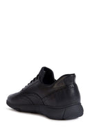 Geox Men's Black Nebula Lace-up Leather Sneaker | Derimod Geox Men's Black Nebula Lace-up Leather Sneaker | Derimod