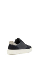 Geox Men's Navy Blue Deiven Lace-up Leather Casual Shoes | Derimod Geox Men's Navy Blue Deiven Lace-up Leather Casual Shoes | Derimod