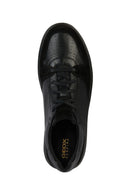 Geox Men's Black Deiven Lace-Up Leather Casual Shoes | Derimod Geox Men's Black Deiven Lace-Up Leather Casual Shoes | Derimod