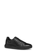 Geox Men's Black Deıven Lace-Up Leather Casual Sneakers | Derimod Geox Men's Black Deıven Lace-Up Leather Casual Sneakers | Derimod