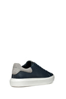 Geox Men's Navy Blue Deiven Lace-Up Leather Casual Sneaker | Derimod Geox Men's Navy Blue Deiven Lace-Up Leather Casual Sneaker | Derimod
