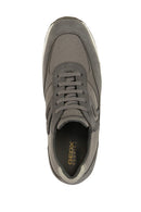 Geox Men's Gray Happy Lace-up Suede Leather Sneaker | Derimod Geox Men's Gray Happy Lace-up Suede Leather Sneaker | Derimod