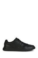 Geox Men's Black Spherica Lace-Up Leather Casual Sneaker | Derimod Geox Men's Black Spherica Lace-Up Leather Casual Sneaker | Derimod