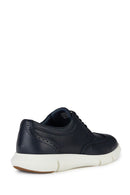 Geox Men's Navy Blue Adacter Leather Casual Shoes | Derimod Geox Men's Navy Blue Adacter Leather Casual Shoes | Derimod