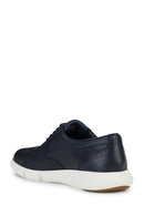 Geox Men's Navy Blue Adacter Leather Casual Shoes | Derimod Geox Men's Navy Blue Adacter Leather Casual Shoes | Derimod