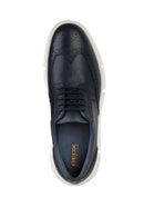 Geox Men's Navy Blue Adacter Leather Casual Shoes | Derimod Geox Men's Navy Blue Adacter Leather Casual Shoes | Derimod