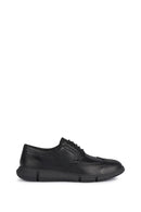 Geox Men's Black Adacter Lace-up Leather Casual Shoes | Derimod Geox Men's Black Adacter Lace-up Leather Casual Shoes | Derimod