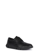 Geox Men's Black Adacter Lace-up Leather Casual Shoes | Derimod Geox Men's Black Adacter Lace-up Leather Casual Shoes | Derimod