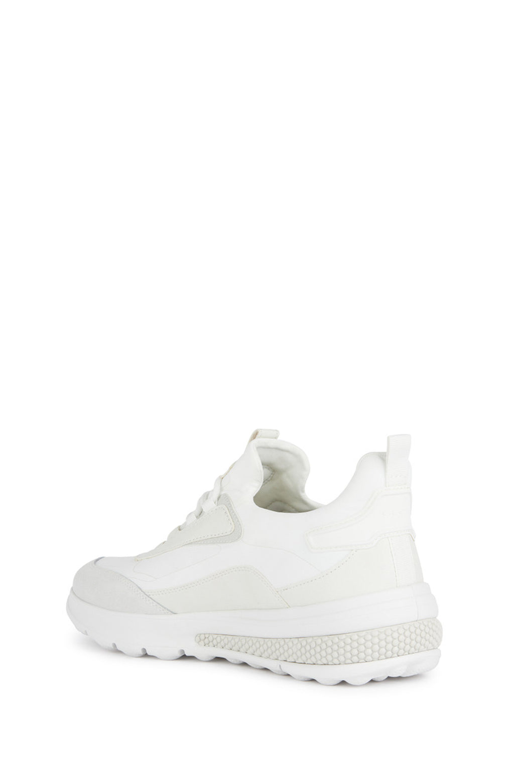 Geox Erkek Beyaz Bağcıklı Kalın Tabanlı Kumaş Sneaker