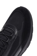 Geox Men's Black Spherica Active Lace-Up Leather Sneaker | Derimod Geox Men's Black Spherica Active Lace-Up Leather Sneaker | Derimod