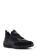 Geox Men's Black Spherica Active Lace-Up Leather Sneaker | Derimod Geox Men's Black Spherica Active Lace-Up Leather Sneaker | Derimod