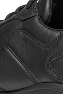 Geox Men's Black Spherica Ec2 Lace-up Leather Sneaker | Derimod Geox Men's Black Spherica Ec2 Lace-up Leather Sneaker | Derimod