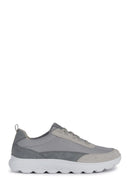 Geox Men's Gray Spherica Lace-up Fabric Sneaker | Derimod Geox Men's Gray Spherica Lace-up Fabric Sneaker | Derimod