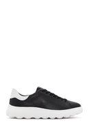 Geox Men's Black Spherica Lace-up Leather Sneaker | Derimod Geox Men's Black Spherica Lace-up Leather Sneaker | Derimod