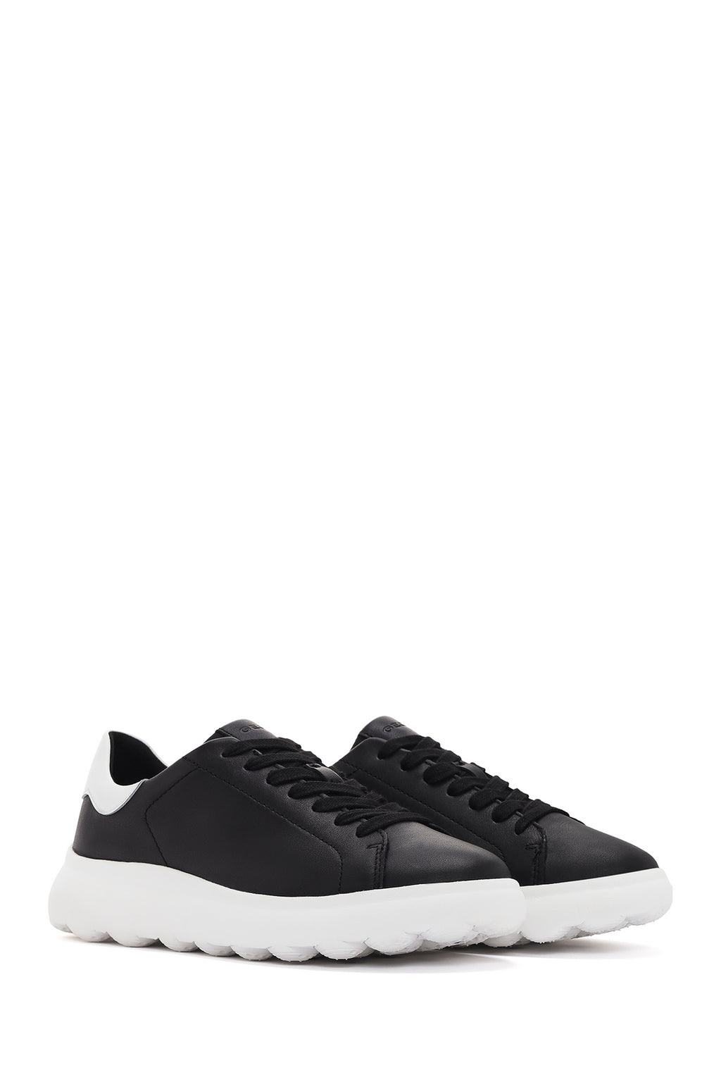 Geox Erkek Siyah Spherica Bağcıklı Deri Sneaker