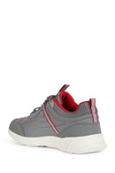 Geox Men's Gray Sanzio Lace-Up Leather Sneaker | Derimod Geox Men's Gray Sanzio Lace-Up Leather Sneaker | Derimod