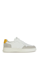 Geox Men's White Leather Sneakers | Derimod Geox Men's White Leather Sneakers | Derimod