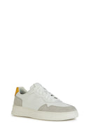 Geox Men's White Leather Sneakers | Derimod Geox Men's White Leather Sneakers | Derimod