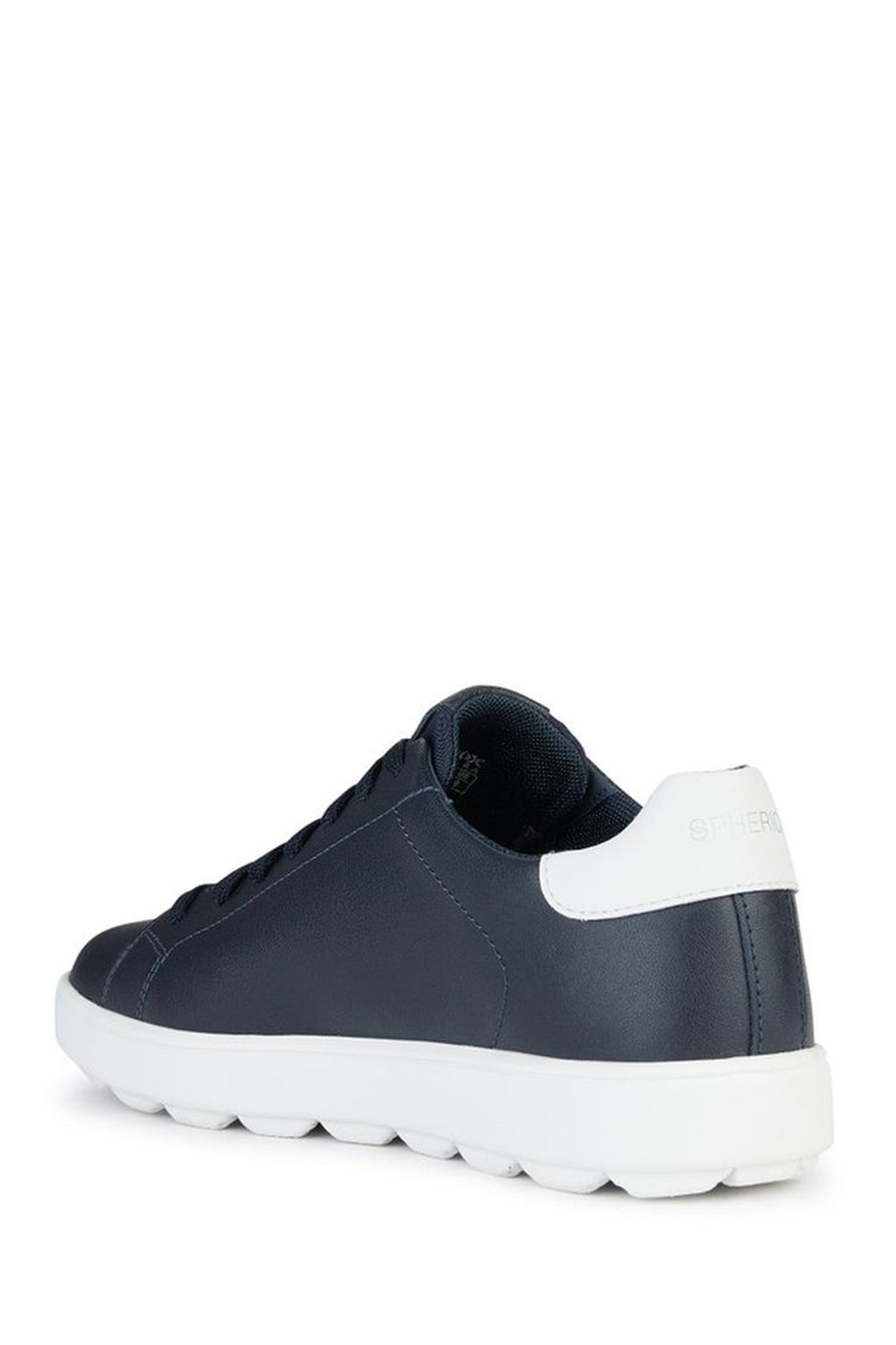 Geox Erkek Lacivert Spherica Ecub-1 Bağcıklı Deri Sneaker
