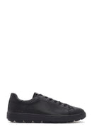 Geox Erkek Siyah Spherica Bağcıklı Deri Sneaker | Derimod Geox Erkek Siyah Spherica Bağcıklı Deri Sneaker | Derimod