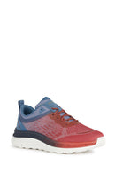 Geox Men's Red Spherica Active Laced Fabric Sneakers | Derimod Geox Men's Red Spherica Active Laced Fabric Sneakers | Derimod