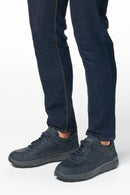 Geox Erkek Lacivert Bağcıklı Kalın Tabanlı Süet Deri Sneaker | Derimod Geox Erkek Lacivert Bağcıklı Kalın Tabanlı Süet Deri Sneaker | Derimod