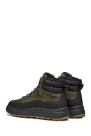 Geox Men Khaki A Granito + Grip B Abx D - Sue Lace Leather Outdoor Boot | Derimod Geox Men Khaki A Granito + Grip B Abx D - Sue Lace Leather Outdoor Boot | Derimod