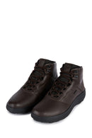 Geox Men Brown U Granito + Grip B Abx D - Sue Lace Leather Outdoor Boot | Derimod Geox Men Brown U Granito + Grip B Abx D - Sue Lace Leather Outdoor Boot | Derimod