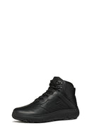 Geox Men Black U Nebula+Grip B Abx B - Le+Gbk Lace Leather Outdoor Boot | Derimod Geox Men Black U Nebula+Grip B Abx B - Le+Gbk Lace Leather Outdoor Boot | Derimod