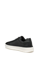 Geox Men's Black Zackerty Lace-Up Leather Sneakers | Derimod Geox Men's Black Zackerty Lace-Up Leather Sneakers | Derimod