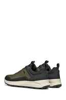 Geox Men Khaki U Spherica 4X4 B Abx A - Text+ Lace-Up Thick-Soled Fabric Sneaker | Derimod Geox Men Khaki U Spherica 4X4 B Abx A - Text+ Lace-Up Thick-Soled Fabric Sneaker | Derimod