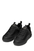Geox Men Black U Spherica 4X4 B Abx A - Text+ Lace-Up Thick-Soled Fabric Sneaker | Derimod Geox Men Black U Spherica 4X4 B Abx A - Text+ Lace-Up Thick-Soled Fabric Sneaker | Derimod