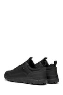 Geox Men Black U Spherica 4X4 B Abx A - Text+ Lace-Up Thick-Soled Fabric Sneaker | Derimod Geox Men Black U Spherica 4X4 B Abx A - Text+ Lace-Up Thick-Soled Fabric Sneaker | Derimod